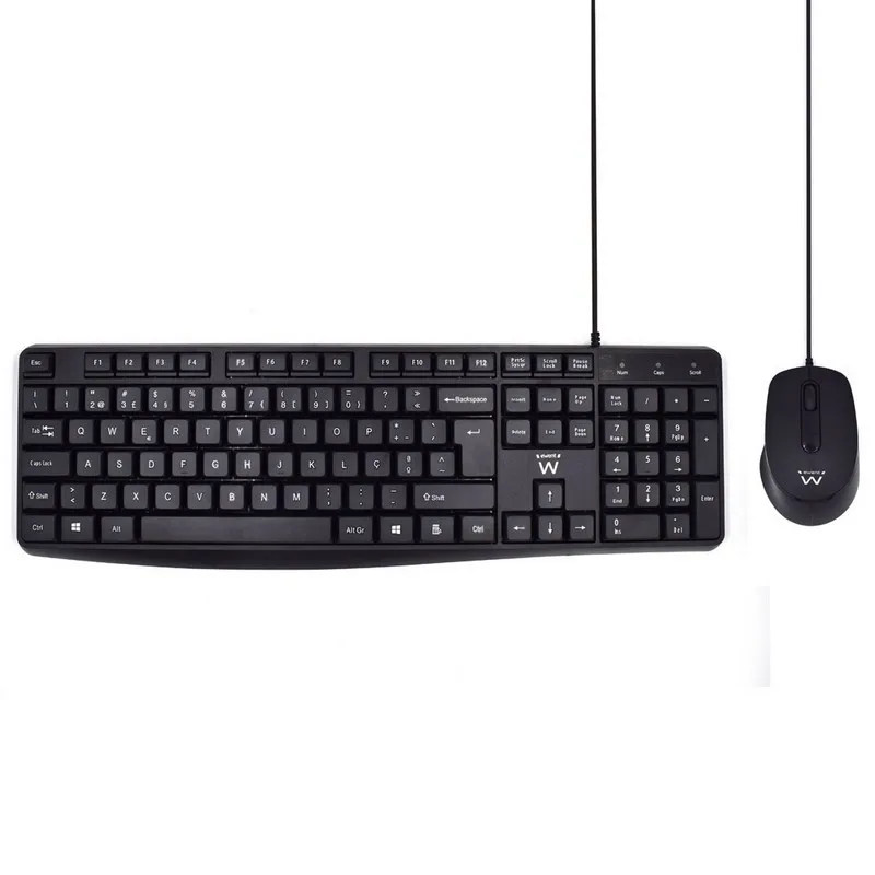 TECLADO C/FIO + RATO TECLAS SILENCIOSAS EWENT